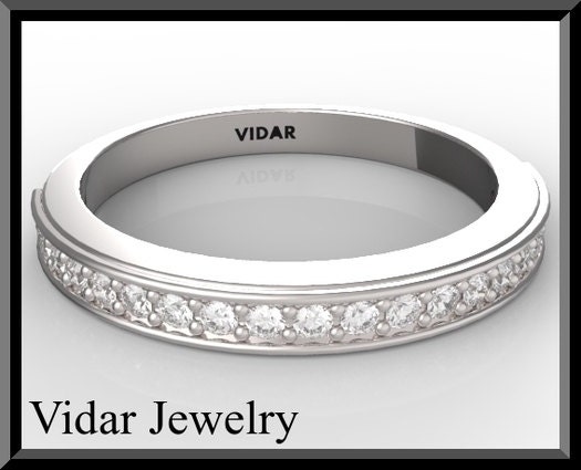 Womens Diamond  Wedding band.half eternity band,14K gold,bridal,pave,unique,designed.Eternity wedding band,Gold engagement,Ring,
