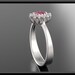 Engagement Ring,Diamond Engagement Ring,Pink Sapphire Princess DIANA Engamenet Ring 14k White Gold