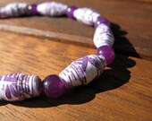 Purple Paper Bead, Blue Aventurine Bracelet, Valentines Day, Purple, Handmade, Aventurine, Romantic, Jewelry, Bracelet, Recycled, Upcycled