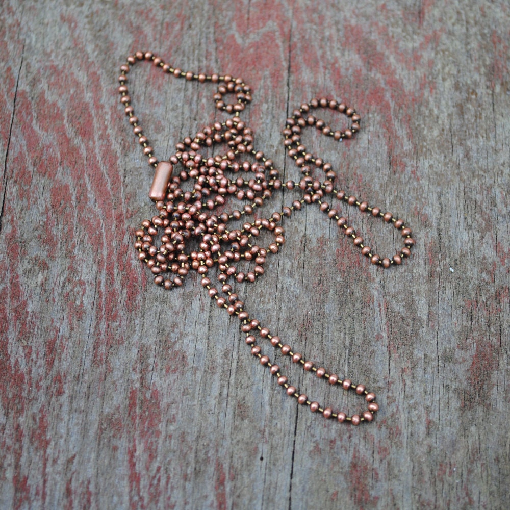 30 Inch Chain -- Purchase a Longer Oxidized Copper Chain