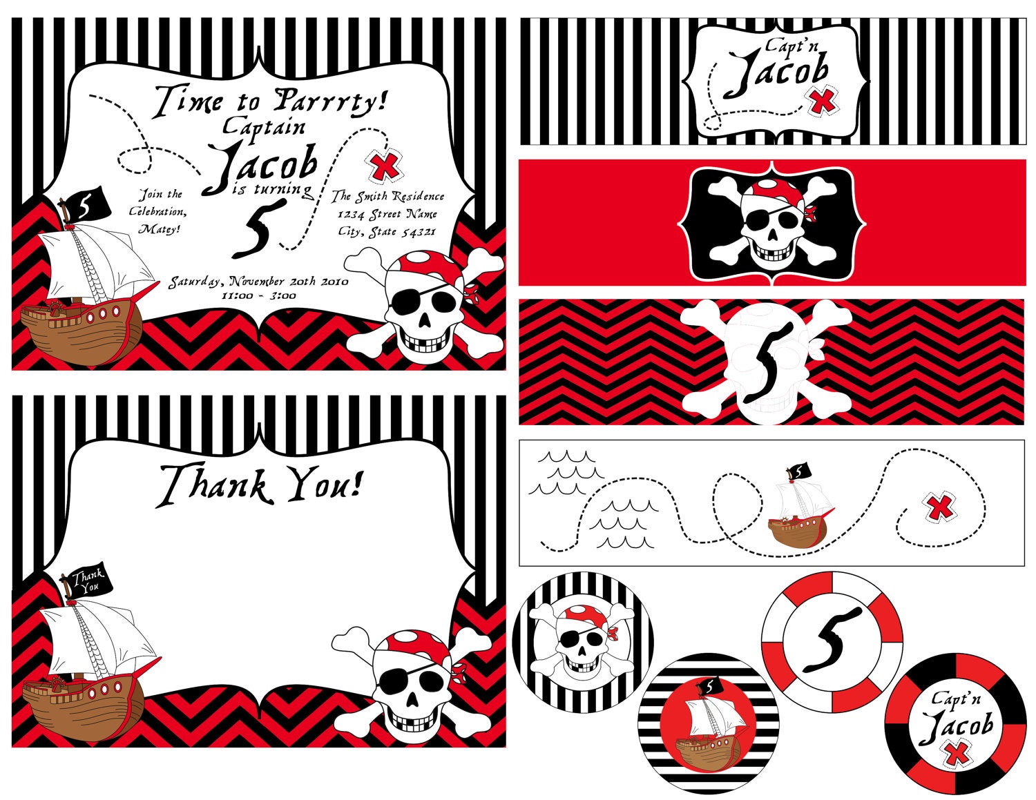 Pirate Party Pack - DIY - Printable Il_570xn