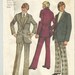 Sale UNCUT Vintage 1972 Size 42 Men's Suit Jacket and Pants Pattern Simplicity 5161