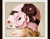 Adorable pink crochet hat - Excellent for photos, warm heads, photo prop