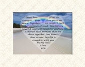 Love Poem Husband or Wife Girlfriend or Boyfriend Rainbow INSTANT DOWNLOAD 8 X 10