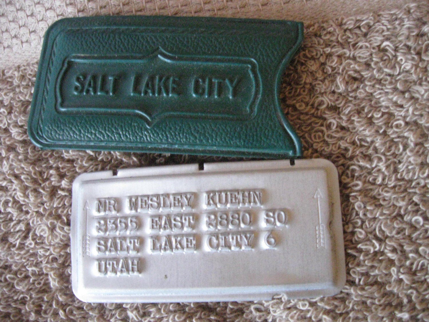 Vintage Charge Plate for Salt Lake City Stores with Embossed Case CL17-15/