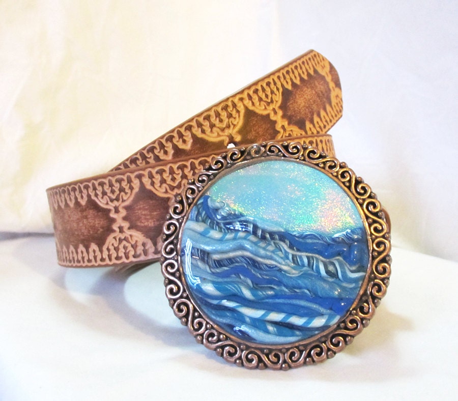 High Seas Belt Buckle with Light Blue Sky