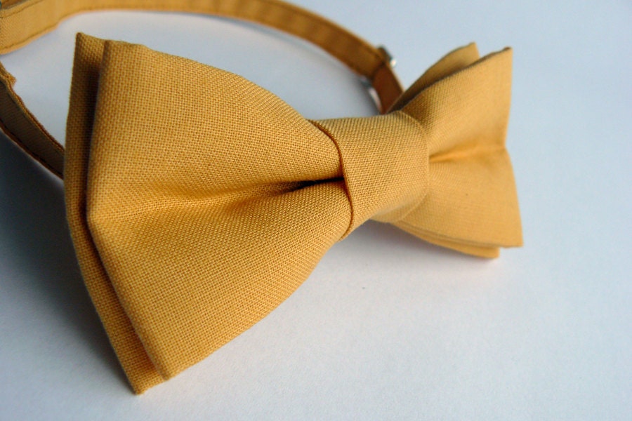 Toned yellow bow tie for men by Bartek Design