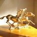 Vintage Running Horses Brass Sculpture, Brass Horse Statue, Gold Horse Figurine