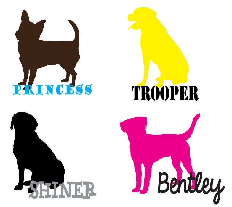 5inch Dog Personalized Car Decal Sticker