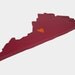 Virginia Tech Hokies "State Heart" wall art, handcrafted wood with official team colors