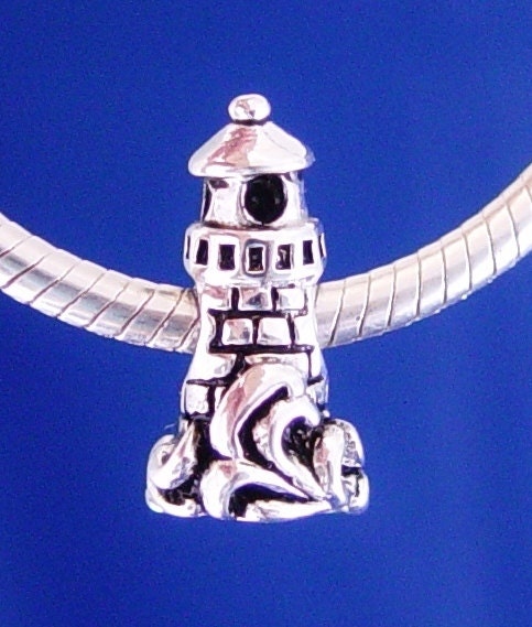 LIGHTHOUSE BEACH Sand  Summer  European Charm Bead Silver Plated Jewelry designed to fit your Bracelet or style