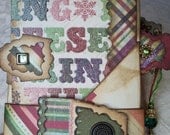 Winter Holiday Sparkle "The Twelve Days" - small paper photo wallet with removable cards and beautiful embellishments