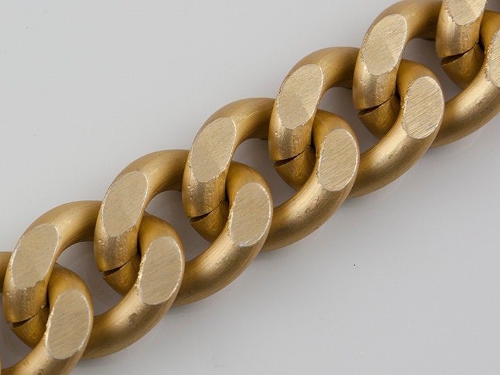 30% OFF - 23x19mm Matte Gold Chain, Aluminum Chunky Curb Chain, Thread Dia. 5mm, Open Link Chain, Pkg of 1m(1.1 yards.), N08X.MG05.L1M