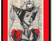 Steampunk Couture - Come Closer - Mixed Media, A Handmade mix of design, Vintage Dictionary Page, Acrylic, Ink and more than that, Feelings.