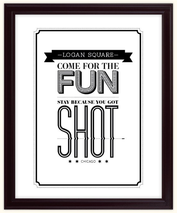 Logan Square 11x14 Silk Screen Poster