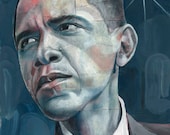 Portrait of Barack Obama - 8x10 Archival Art Print by Scott Laumann