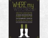 Printable Halloween Witch Invitation - Wicked Good Time