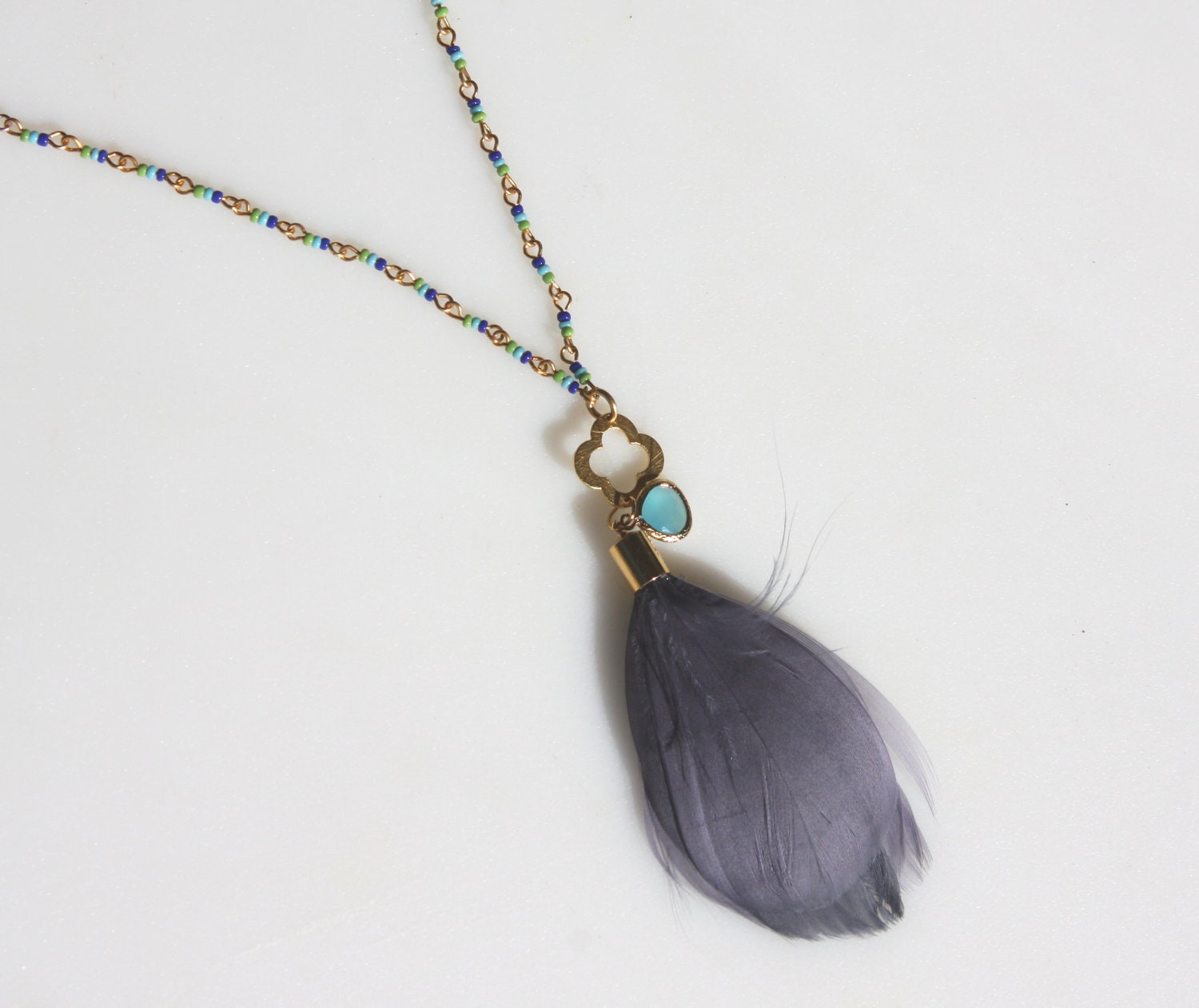 Sisters Necklace on Sunkissed Sisters Beaded Feather Necklace By Sunkissedsisters