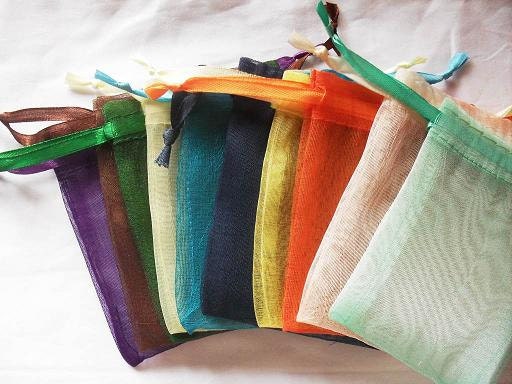Clearance Sale 100 Organza bags in 15 assorted colors , 3x4 inch