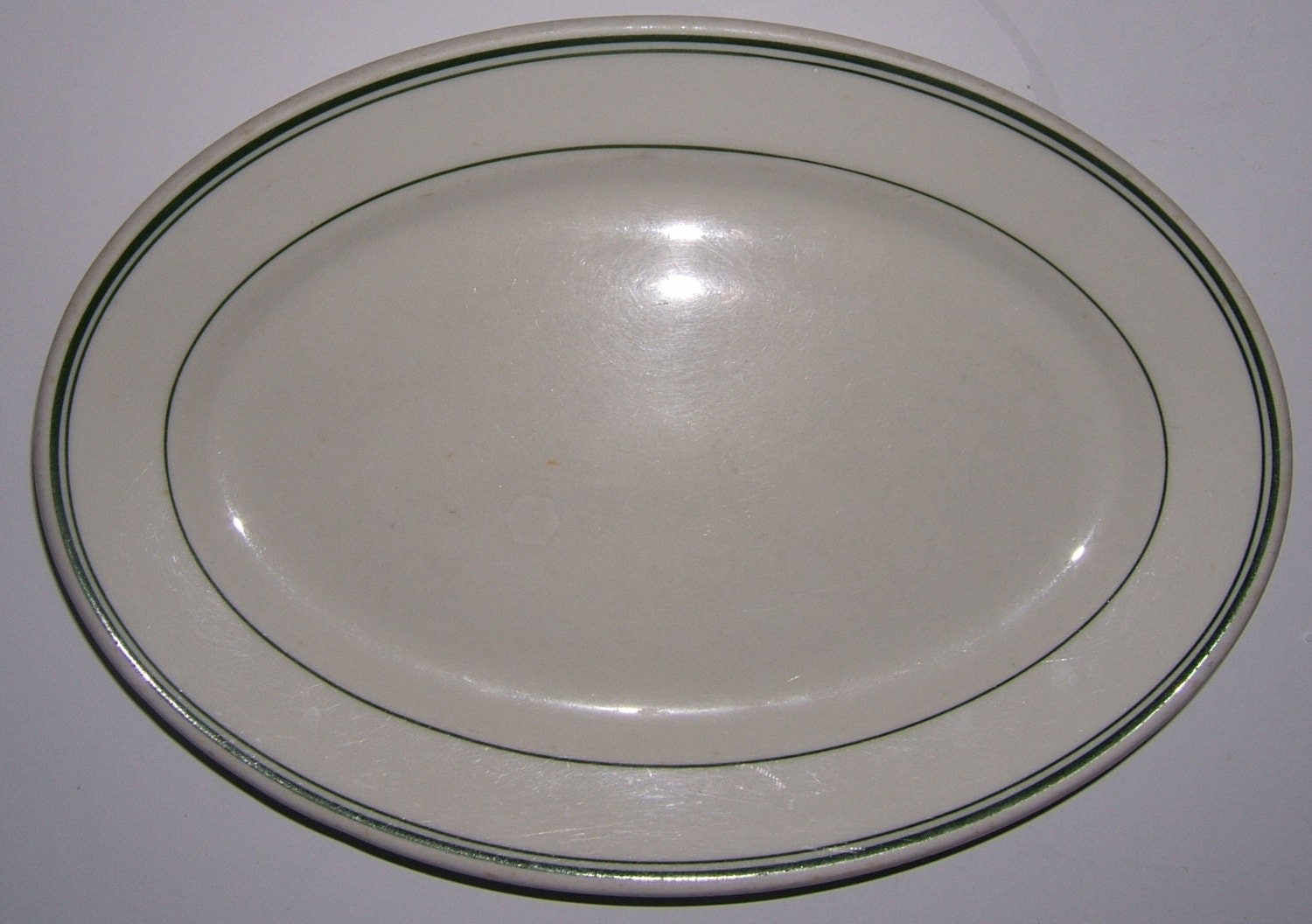 Jackson Vitrified China 11.5 Green Striped By Gooseberrygifts