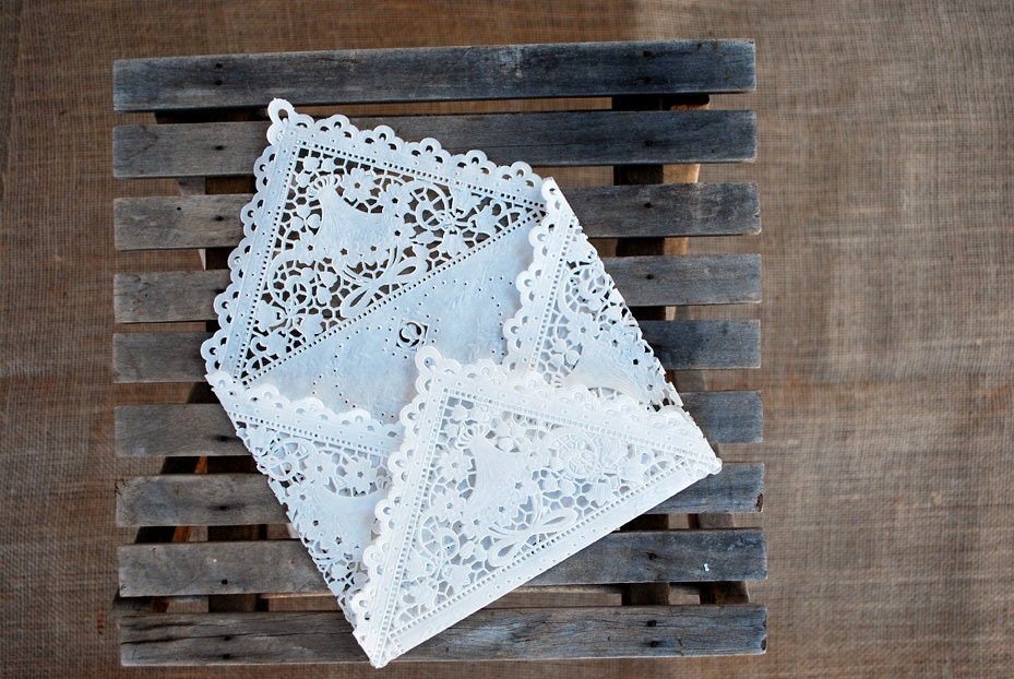 Lace Envelope, Set of 20, DIY wedding kits