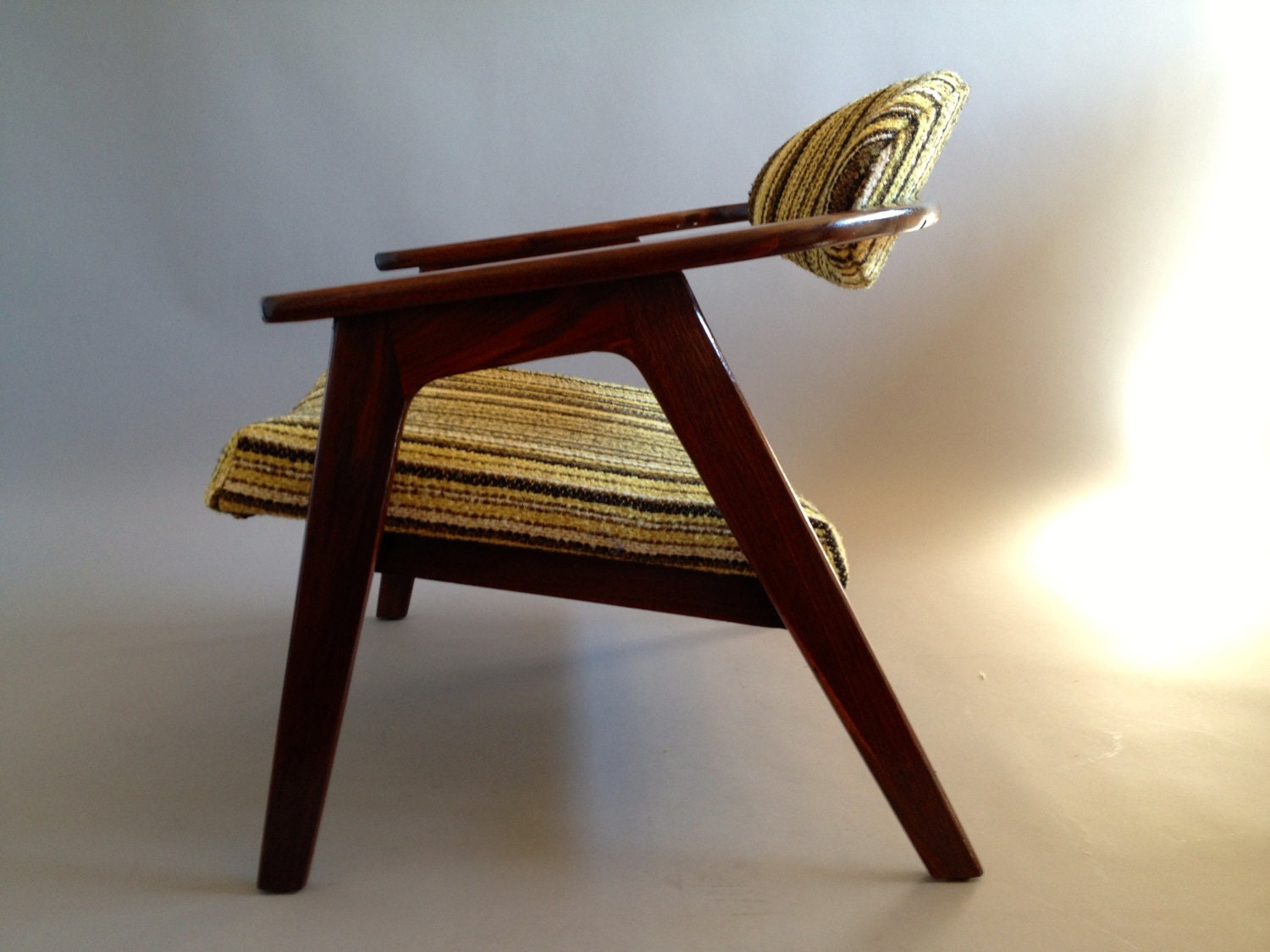 Adrian Pearsall Walnut Lounge Chair Stunning Mid Century Craftsmanship Danish Modern Aesthetic Craft & Associates