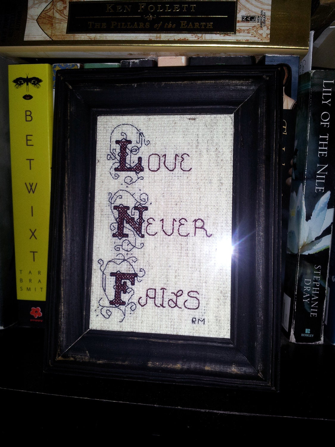 Original Design Cross Stitch - "Love Never Fails"