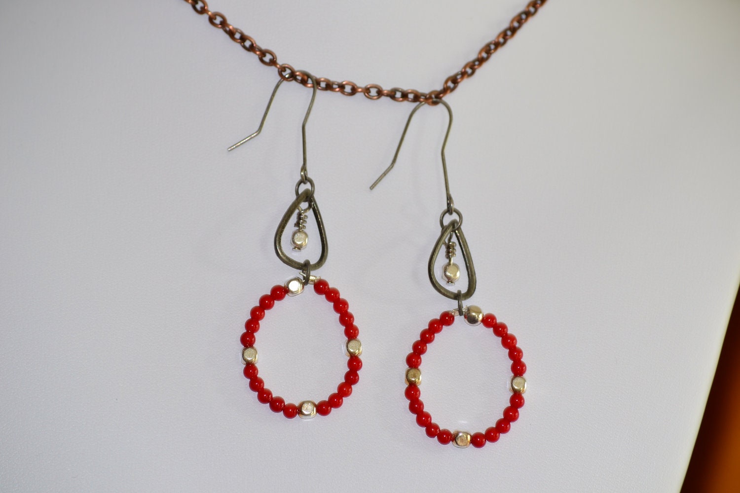 Dangle Earrings with Hoop