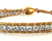 Pale Blue Crystal Wrap Bracelet