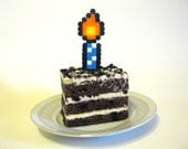 8-Bit Candle Cake Topper