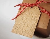 Embossed Holiday Gift Tags SnowFlake Winter Bird Dots - PAPERBlanks