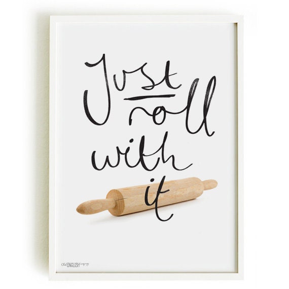 Quality kitchen Rolling Pin Print A4 - kitchen decor