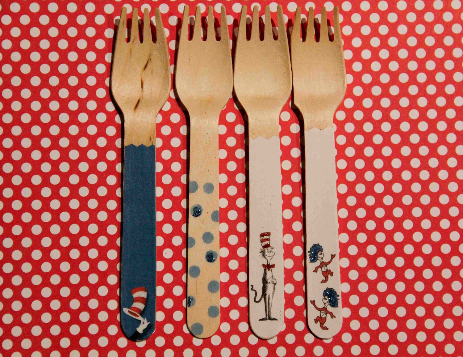 24 Wooden Forks or Spoons- Dr. Seuss Il_170x135