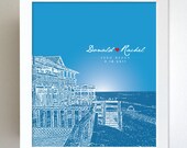Bridal Shower Present / Vero Beach Florida Skyline custom present / Special Date Art Poster / Any Cityscape Available