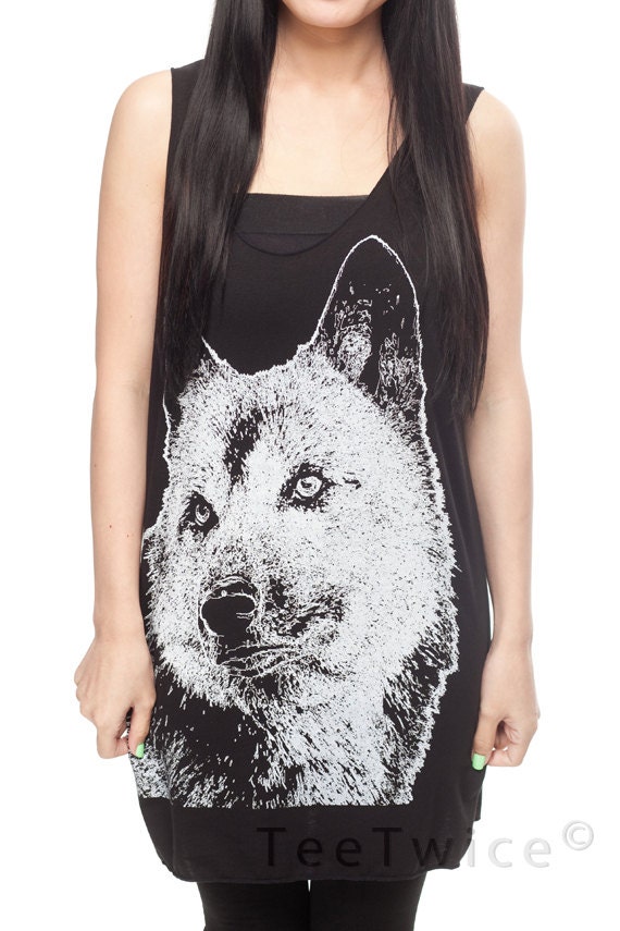 Fox Shirt Wolf Jacob Animal Shirt Women Tank Top Black Shirt Tunic Top Vest Sleeveless Women T-Shirt Size S M