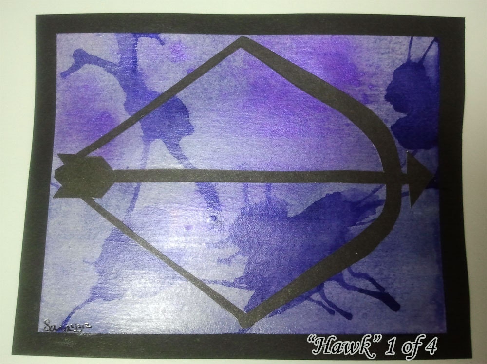 Avengers Hawkeye Inspired "Hawk" Limited Edition Note Card 1 of 4