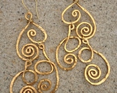 Handmade free formed wire earrings