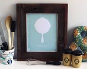I Love to Cook - Kitchen Art - 8 x 10 Art Print/Poster - Silkscreen Printed By Hand - Perfect Gift.
