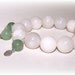 Green Aventurine BoHo Snow Quartz Natural White Round Stretch Bohemian Stacking Bracelet