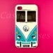 Iphone 4 Case - VW Minibus Teal Iphone Case,Iphone 4s Case