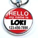 Pet Tag Custom Pet Tag Pet Name Tag RED Hello My name is