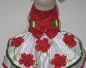 Red Green White Dog Dress Pink Lavender Burgundy Available