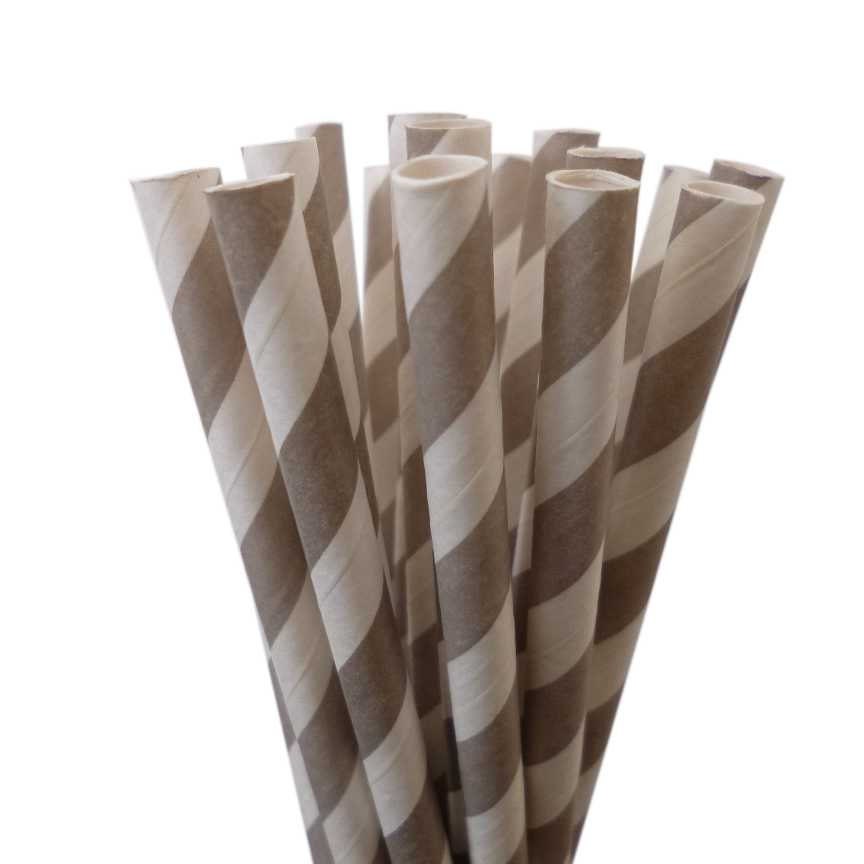 Paper Straws--100 GRAY Paper Straws Gray STRIPE Paper Straws Retro Vintage: Gray Weddings, Gray Birthday Party, Gray Baby Shower,Diy Flag