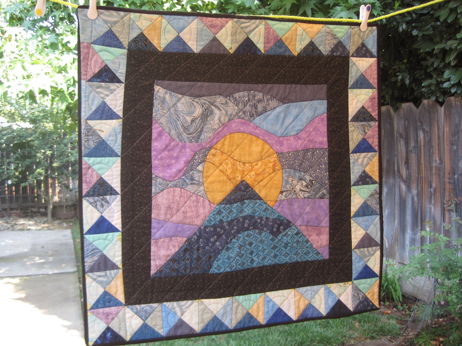 Moon Over The Mountain Quilt By LuciansGrandma On Etsy