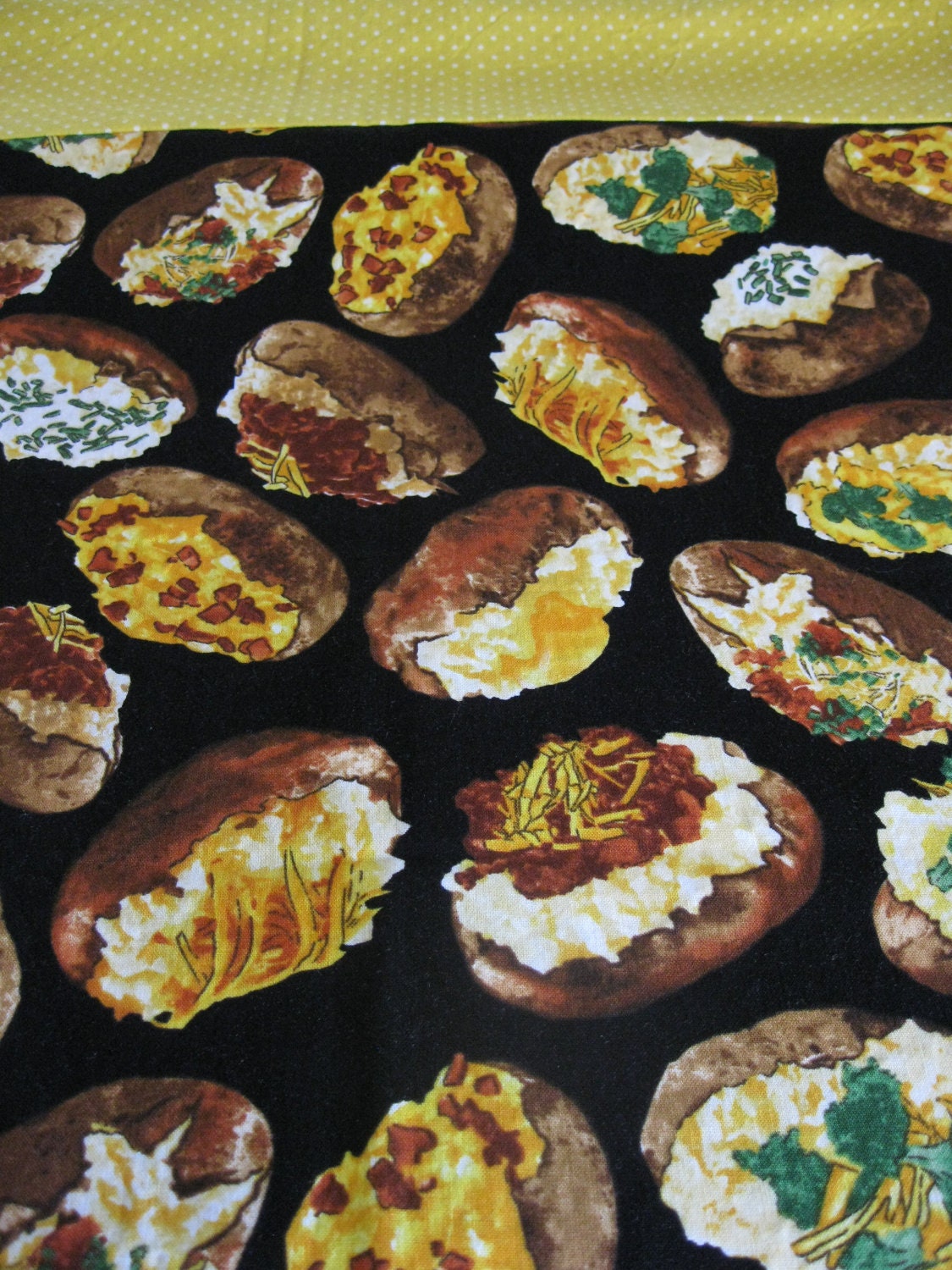 Single Standard Size Pillow Case 100% Cotton - Stuffed baked potatoes