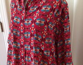 25% sale: Southwestern Liz Claiborne silk button down top