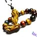 Free shipping - natural tigereye brave bracelet wangcai  off evil crystal jewelry pendants12MM