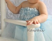 Ice Blue Infant Tutu, Winter Wonderland,  with Headband, sizes NB to 3T