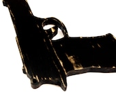Wooden Gun/Pistol (Pictured in Charcoal) Pine Wood Sign Wall Decor Rustic Americana  Country Chic