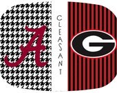 Personalized Melamine Platter 14x11, Personalized Alabama/Georgia Melamine Platter, Personalized Houndstooth/Striped Platter